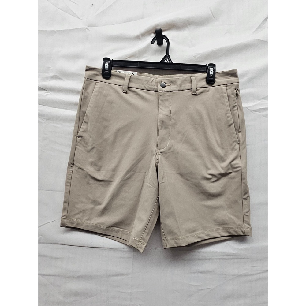 Member's Mark Mens Benton Shorts Taupe Polyester Blend Athletic Size 34